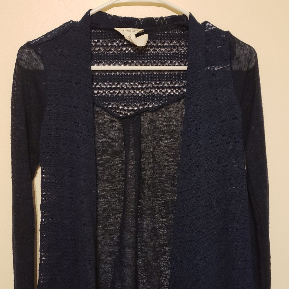 Bethany Mota Navy Blue Cardigan